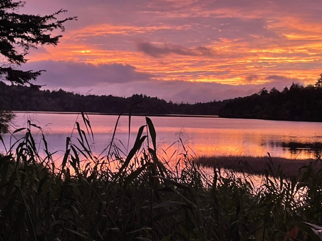 尾瀬沼の夕焼け