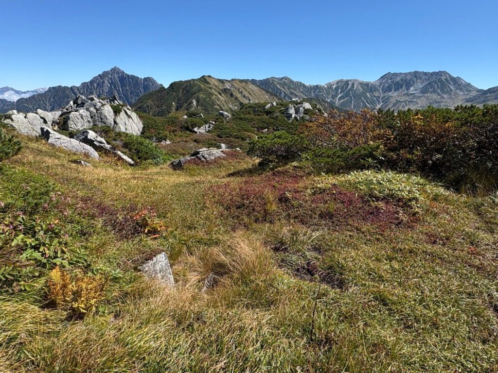 七福園から立山と剱岳の景観